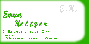 emma meltzer business card